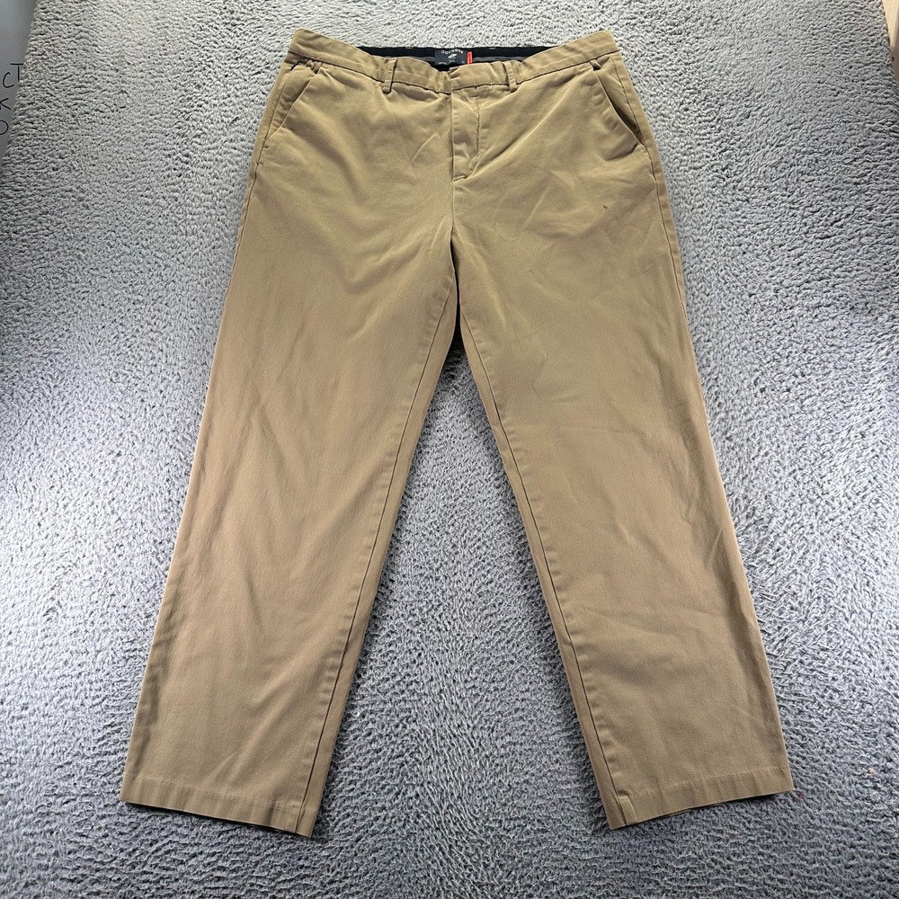 Dockers Smart 360 Tech Pant Men 36x30 Brown Khakis Straight Leg Travel Stretch